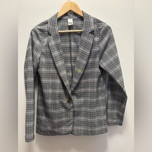 Twik (by Simon’s) plaid blazer grey